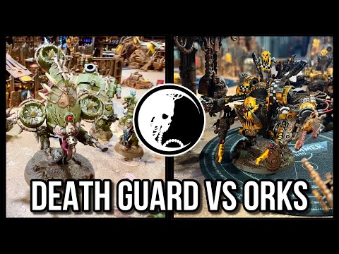 Death Guard vs Orks + Battle Report + 1000 Points + Warhammer 40K + 9th Edition