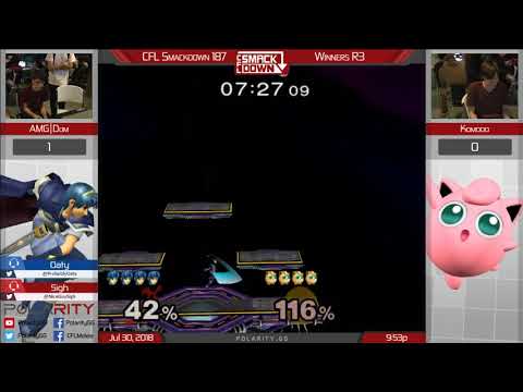 CFL Smackdown 187 Melee - AMG | Dom (Marth) vs Komodo (Puff) - Winners R3