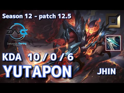 【KRサーバー/M1】DFM Yutapon ジン(Jhin) VS カイサ(Kai'sa) BOT - Patch12.5 KR Ranked【LoL】