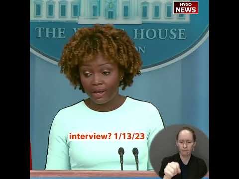 KJP: fully cooperating with DOJ; A: by that reasoning, Biden agree interview with special counsel?