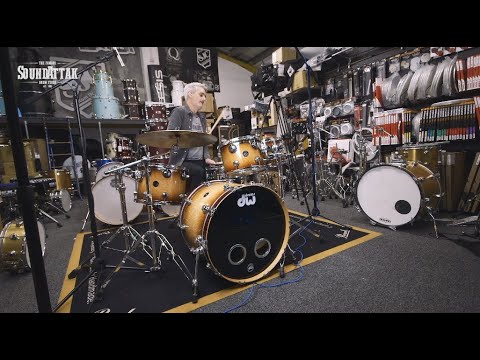*Pre-Owned* DW Collectors Maple Exotic 22'' 4pc Drum Kit, Tobacco Burst Lacquer Over Birdseye Maple