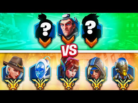 BRONZES vs GRANDMASTERS but every time the Bronzes lose, they GAIN a player! (Overwatch 2)