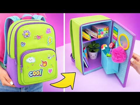 🎒 Amazing DIY School Hacks! Organizing a School Locker 🤩