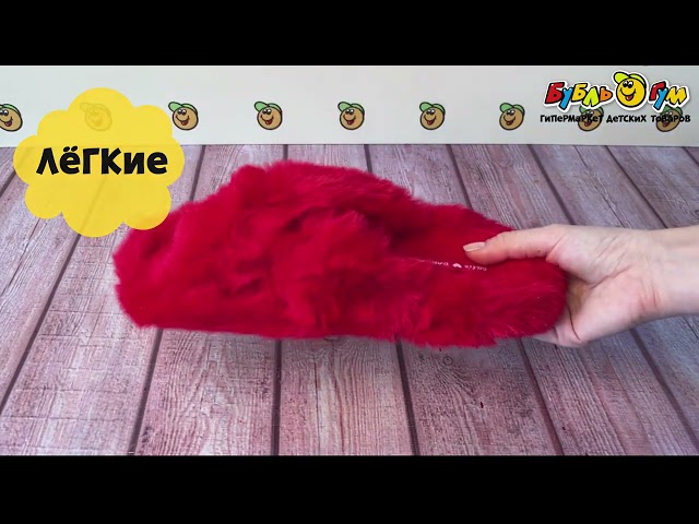 Тапочки Barbaris пушистые красные - видео
