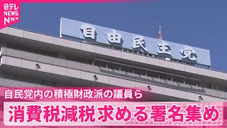 【自民党内の積極財政派議員ら】消費税減税求める署名集め  独自の動きに党幹部からは反発