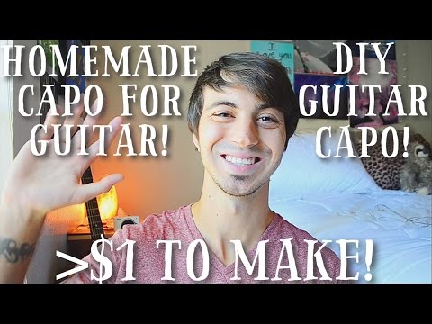 Homemade Capo for Guitar for Under $1! //  Easy DIY Guitar Capo!