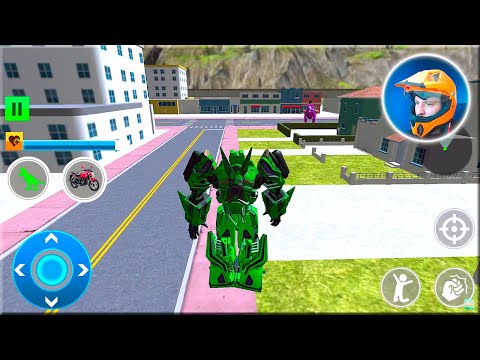 Dino Robot Bike Game: Dinosaur Transform Robot Hero Android Gameplay