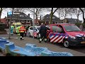 Zwemmers op straat na chloorlekkage bij zwembad in Heemstede