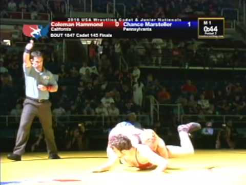 Cadet Freestyle Finals 145 pounds - Chance Marsteller vs. Coleman Hammond