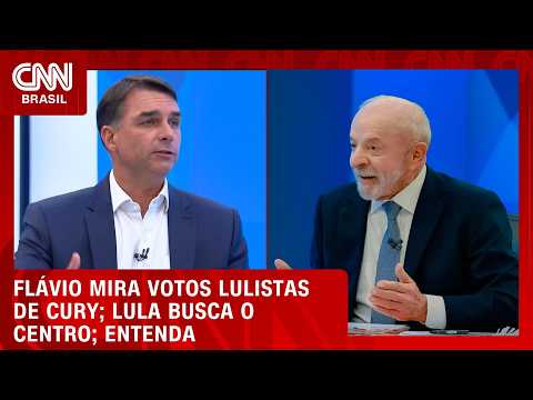 Flávio mira votos “lulistas” de Cury, Lula busca o centro; veja análise | CNN 360º