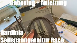 Gardinia Seilspanngarnitur Race - Metall Gardinen Halterung silber matt Unboxing & Montage Anleitung