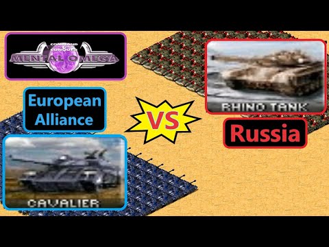 Cavalier vs Rhino - Same Cost - Red Alert 2 - Mental Omega