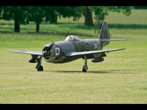 TJD RC MODELS WARBIRDS DISPLAY TEAM - FLYING IN THE RAIN AT WESTON PARK - 2014