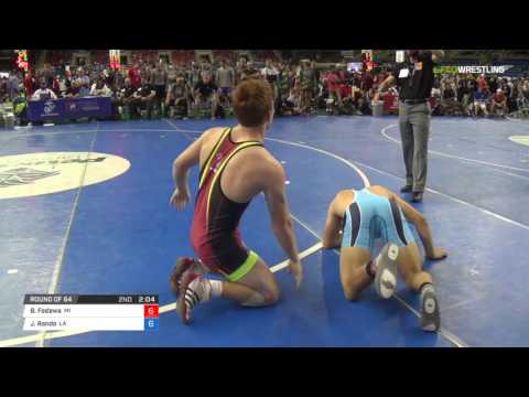 Junior FS 160 Round of 64 - Bret Fedewa (MI) vs. Jake Rando (LA)