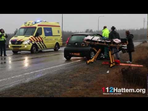 Twee gewonden na aanrijding op viaduct Hessenweg Hattem - © 112Hattem.org