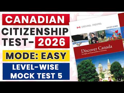 2026 CANADIAN CITIZENSHIP TEST – MOCK TEST 5 | PRACTICE QUESTIONS FROM DISCOVER CANADA