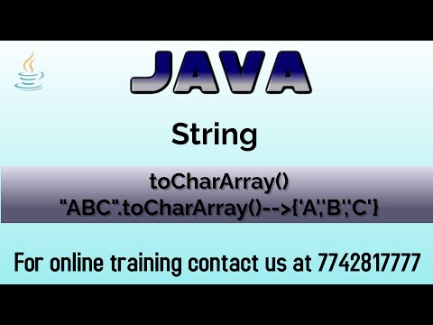 Java Program To Convert String To Char