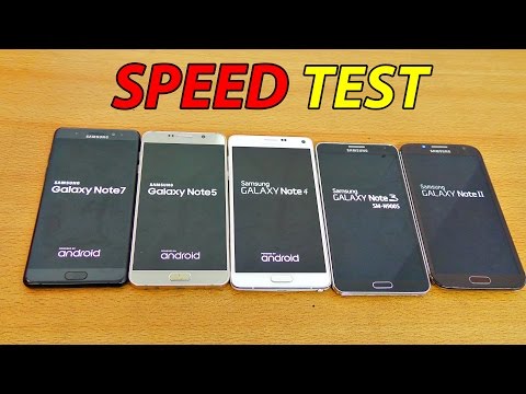 Samsung Galaxy Note 7 vs Note 5 vs Note 4 vs Note 3 vs Note 2 - Speed Test! (4K)