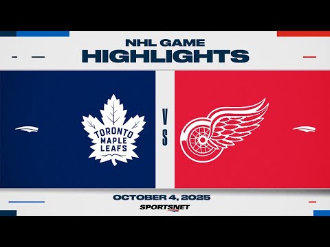 NHL Preseason Highlights | Maple Leafs vs. Red Wings - October 4, 2025