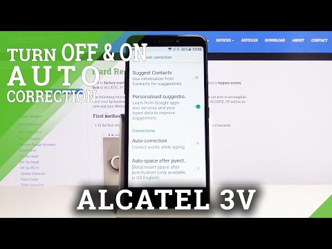 How to Enter Text Correction Option in ALCATEL 3V – Auto-Correction Feature