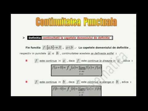 XI-Analiza matematica-Continuitate punctuala-Notiuni teoretice