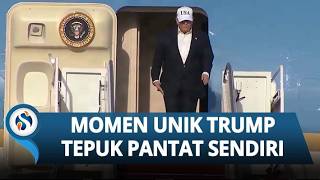 Momen Trump Tepuk Pantat Sendiri seusai Lawatan China, Disebut Tanda Puas dan Bahagia