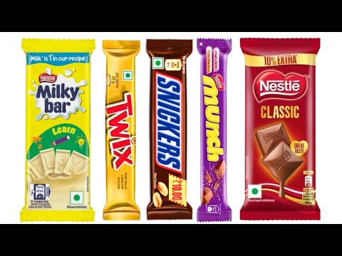 Munch vs Nestle Milkybar vs Nestle Classic vs Snickers vs Twix Chocolate Opening Video