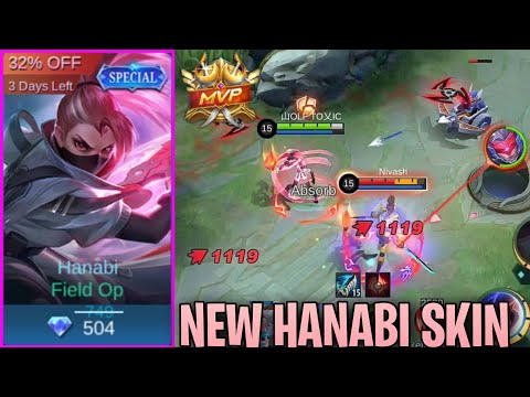 WOW! New Hanabi Skin - Field Op made my Hanabi OP!! | MLBB