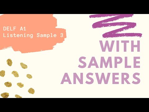 DELF A1 Comprehsion d'oral ( Listening Sample 3) with transcription and translations