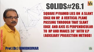 Download Lagu Projection of Solids- 26.1, Square pyramid lying on HP on a slant edge by Prof. Vinodkumar Thumbnail