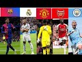 Barcelona Vs Manchester City Vs Real Madrid Vs Manchester United Vs Arsenal