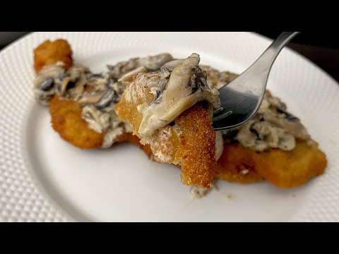 Schnitzels con Salsa de Champiñones