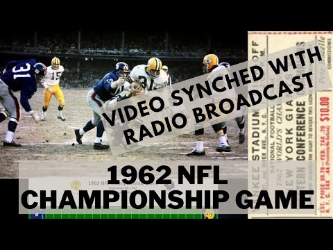 1962 Championship Game: Packers at Giants ([Re-upload] Video Synched with Radio Broadcast)