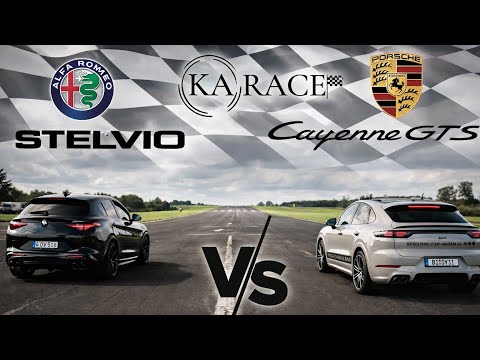 Alfa Romeo Stelvio Quadrifoglio vs Porsche Cayenne GTS Coupe - Drag Race