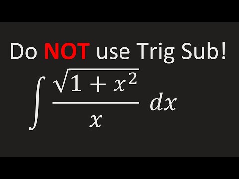 Math 212 1XW Lecture 7 - How to Approach Integrals! What Integration Technique to Use??