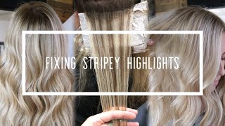 Fixing Stripey Highlights || Hair Tutorial