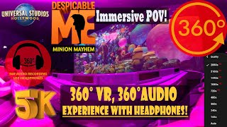 Despicable Me Minion Mayhem, Immersive VR POV! - Universal Studios Hollywood [5K 360° | 360° Audio]
