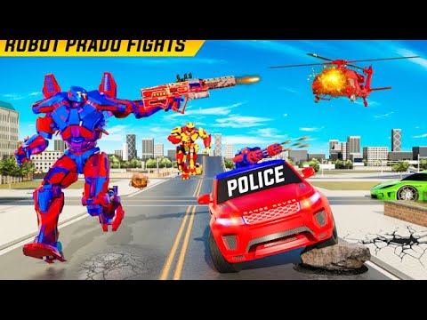 Flying Prado Helicopter Car Transform Robot Games Fun Games Studioz Gameplay
