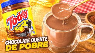 CHOCOLATE QUENTE DE POBRE! O MAIS FÁCIL DO MUNDO - SUPER CREMOSO - Receitas de Pai