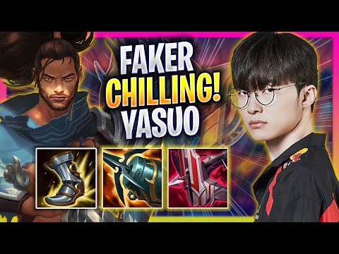 FAKER CHILLING WITH YASUO! - T1 Faker Plays Yasuo MID vs Lucian! | Season 2024