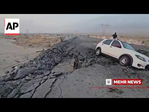 Video Thumbnail: Bridge near Bandar Abbas severely damaged in latest US strikes