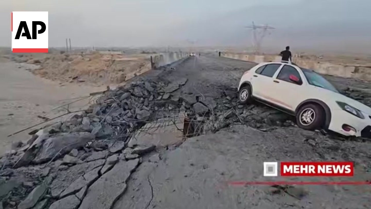 Video | US strikes severely damage a bridge near Bandar Abbas in Iran