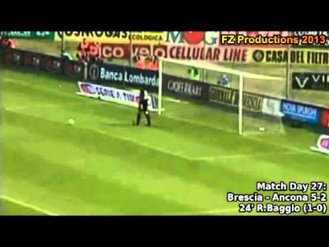 Serie A 2003-2004, day 27 Brescia - Ancona 5-2 (R.Baggio 1st goal)
