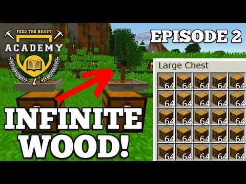 FTB Academy Passive Wood! EASY + Early Game! Ep2