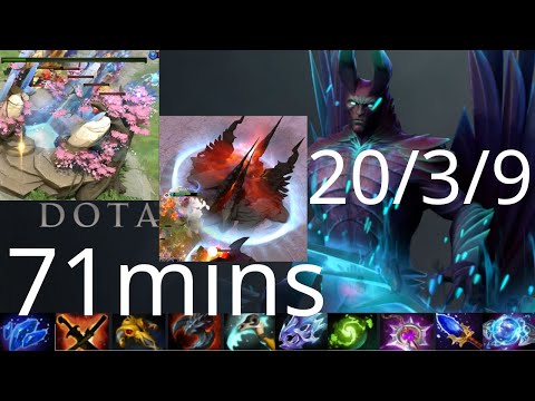 71 mins game - Luna, Puck, Mars vs Terrorblade, Leshrac, Tidehunter - dota2