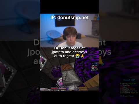 Dr Donut crashes out 💀😭 @DrDonutt #drdonut #donutsmp #minecraft #funny