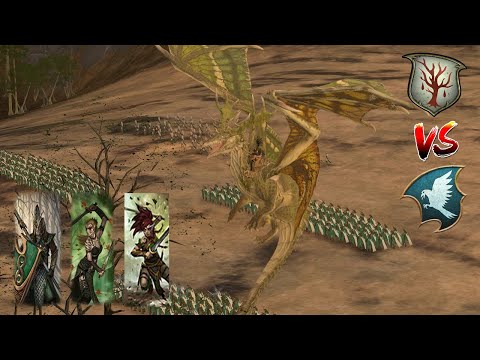 Trying out melee Elf build | Wood Elves vs Tzeentch - Warhammer 3 Domination