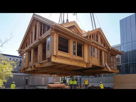 This Extremely Fast Wooden House Construction Technology From Japan Has Amazed The World