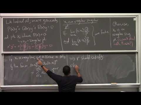 Math 391 Lecture 21 - Series solutions near regular singular points; Intro to Laplace Transform