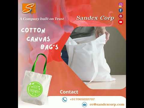 Loop handle cotton shopping bag, 2-5 kg, standard size